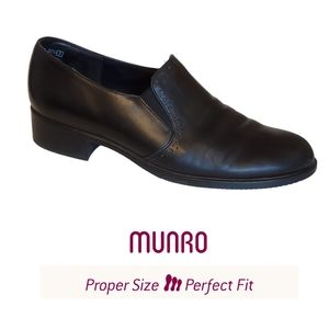 Munro American "Proper Size Perfect Fit" Low Heel Loafer with Elastic Gusset